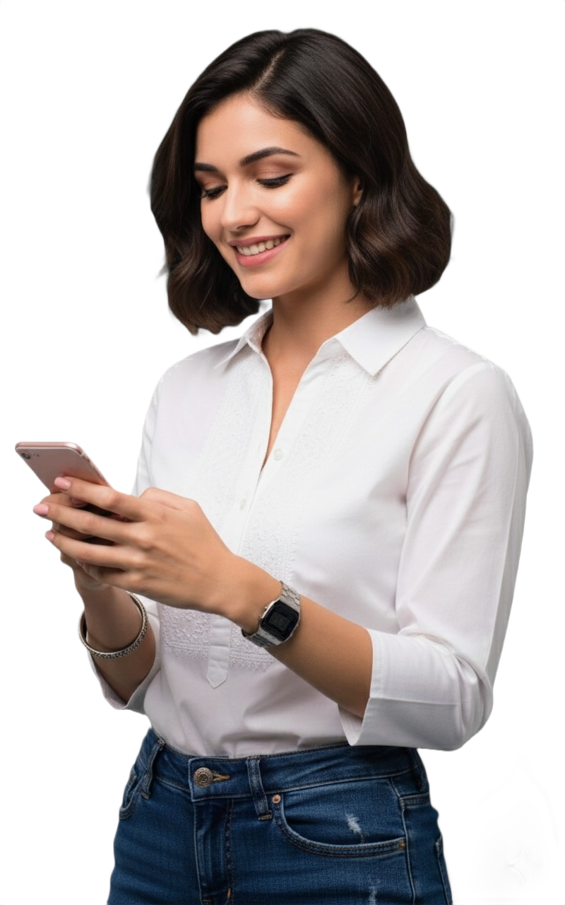 Professional woman using mobile phone